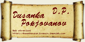 Dušanka Popjovanov vizit kartica
